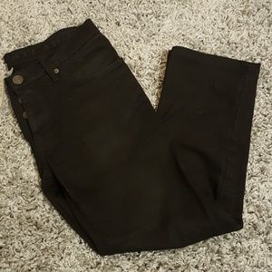 Men's Burberry Button Closure Black Jeans, 32